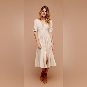 Free People Love of my Life Midi dress Ivory XS